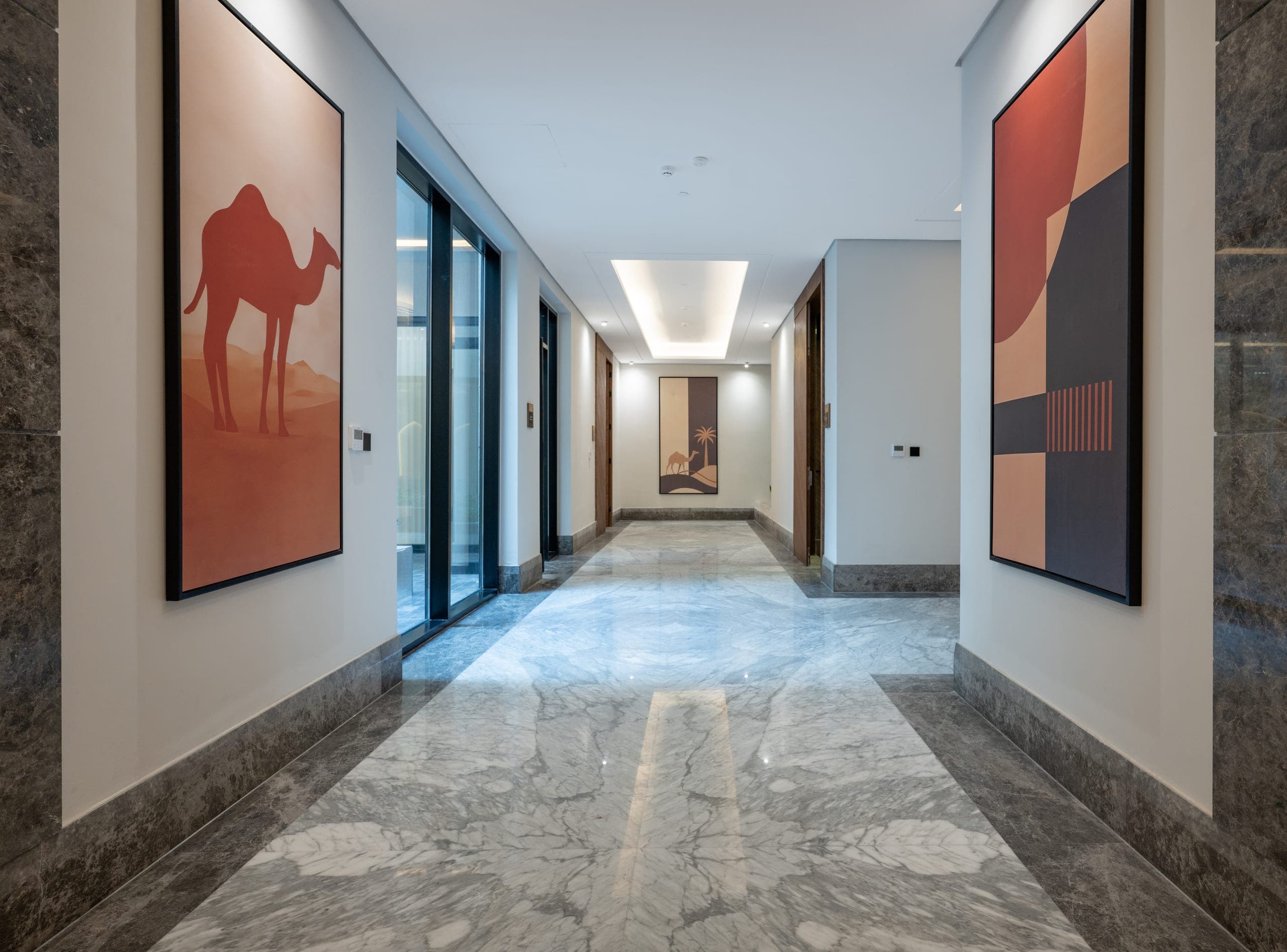 An interior corridor in an Ebhath project